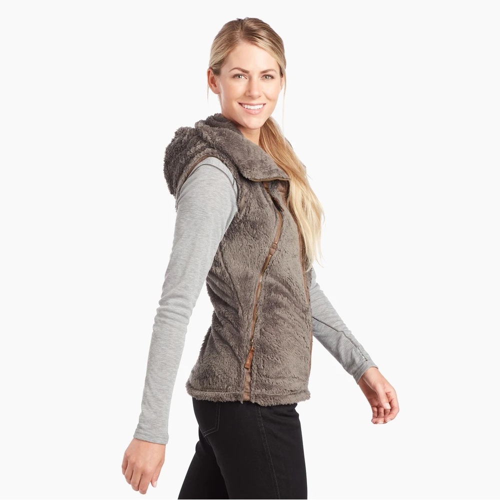 KUHL Flight Fleece Vest in Breen Small Women’s Cozy Italian Fleece Full Zip - Picture 4 of 11